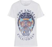 Rokker Lost Angeles T-shirt pour dames, Blanc, Taille S
