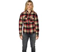 Rokker Memphis, chemise/veste textile femme XS Rouge/Beige/Noir Rouge/Beige/Noir