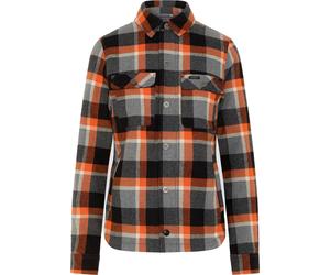 Rokker Memphis, chemise/veste textile femmes XL Orange/Gris/Noir Orange/Gris/Noir