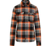 Rokker Memphis Rider Chemise de moto pour femmes, gris-orange, taille L