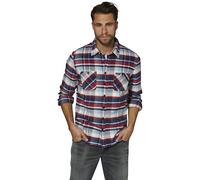 Rokker Orlando Chemise flanelle, blanc-rouge-bleu, taille L pour homme