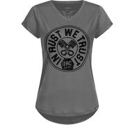 Rokker Trust, t-shirt femmes L Gris/Noir Gris/Noir