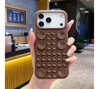 Rokmym Coque pour iPhone 14 Pro Max en Silicone avec Support à Ventouse Housse Ultra Fine Silicone Souple Étui Antichoc Anti-Rayures Étui Design Mignon et Amusant Bumper Case Cover,Brun