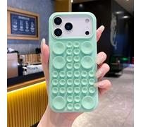 Rokmym Coque pour iPhone 16 en Silicone avec Support à Ventouse Housse Ultra Fine Silicone Souple Étui Antichoc Anti-Rayures Étui Design Mignon et Amusant Bumper Case Cover,Vert Clair