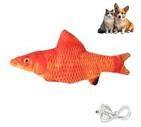 ROKOBN Poisson mécanique pour chien de piscine, jouet interactif réaliste pour chien, jouet électrique en forme de poisson, jouet interactif pour exercice pour chat, jouet à mâcher pour chiens (C)