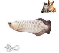 ROKOBN Poisson mécanique pour chien de piscine, jouet interactif réaliste pour chien, jouet électrique en forme de poisson, jouet interactif pour exercice pour chat, jouet à mâcher pour chiens (F)