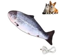 ROKOBN Poisson mécanique pour chien de piscine, jouet interactif réaliste pour chien, jouet électrique en forme de poisson, jouet interactif pour l'exercice du chat, jouet à mâcher pour chiens (A)
