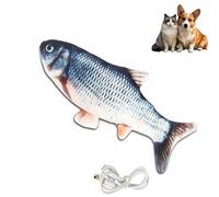 ROKOBN Poisson mécanique pour chien de piscine, jouet interactif réaliste pour chien, jouet électrique en forme de poisson, jouet interactif pour l'exercice du chat, jouet à mâcher pour chiens et