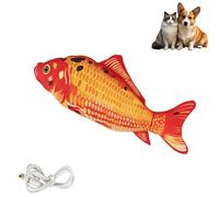 ROKOBN Poisson mécanique pour chien de piscine, jouet interactif réaliste pour chien, jouet électrique en mouvement pour animal domestique, jouet interactif pour l'exercice du chat, jouet à mâcher