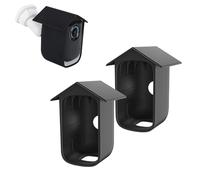 ROKOLOOM 2 pièces Housse de protection en silicone Compatibilité Security Camera eufyCam S300(eufyCam 3C), étanche et anti-UV, convient pour l'intérieur et l'extérieur, noir