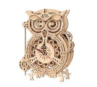 ROKR Horloge Puzzle 3D en Bois Horloge Hibou,Maquettes et Modélisme Adulte,Décoration de la Maison Cadeau Homme Femmes(LK503)