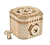 ROKR Maquette Bois Puzzles 3D Boîte aux trésors boîte Mechanical, LK502 | Model Kits en Bois 3D sans Colle, Treasure Box