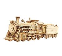 ROKR Prime Steam Express 3D Wood Puzzle 1:80 Scale Model Train MC501