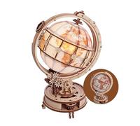 ROKR Puzzle 3D Bois Maquette Construction Adulte Nouveauté Électrique Luminous Globe,Idée Cadeau d'Anniversaire