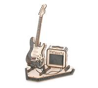 ROKR Puzzle 3D en Bois,Modèle d'Assemblage de Guitare Électrique
