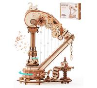 ROKR Puzzle 3D en Bois Modèle Dynamique de Harpe Maquette à Construire,décoration de Bureau,Cadeau Anniversaire