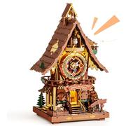 ROKR Puzzle 3D Horloge Coucou Mécanisme Maquette en Bois à Construire Modelisme Construction Adulte Idées Cadeaux Femme Homme Personnalisés Couleur Vintage LC901C