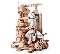 ROKR Puzzle 3D Maquette en Bois Navette Spatiale à Construire Adulte Idée Cadeau Unique pour Homme(Space Shuttle LKA02)