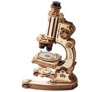 ROKR Puzzle en Bois 3D Microscope Fonctionnel ST005, kit modèle mécanique