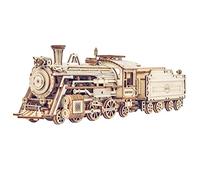 ROKR Train en Bois à Construire,3D Puzzle Maquette Bois,Prime Steam Express