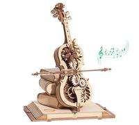 ROKR Violoncelle Maquette en Bois a Construire, Puzzle 3D Décoration de Bureau pour la Maison idée Cadeau(AMK63)