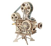 ROKR Vitascope Wooden Puzzle 3D, Kits de Construction de modèle mécanique, kit de Construction de modèle d'ingénierie, Projecteur de cinéma Classique à Main pour Adultes et Adolescents