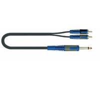 Roksolid Câble audio 2 prises mâles phono vers 1 prise Jack mono 6,3 mm 2 m