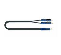 Roksolid Câble audio 2 x mâle phono vers 1 x Jack stéréo 3,5mm , longueur 2 m