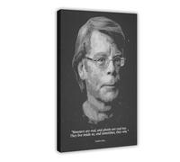 ROKSSY Poster sur toile avec citations de Stephen King - Décoration murale pour salon, chambre à coucher - 50 x 75 cm