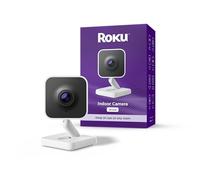 Roku Caméra de sécurité d'intérieur 2024 - Caméra de sécurité Filaire et Moniteur d'animaux domestiques avec Vision Nocturne en Couleur HD 1080p, Fonctionne avec Alexa et Google, détection de