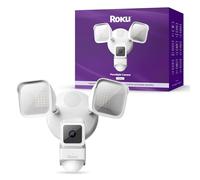 Roku Caméra de sécurité extérieure Filaire avec Vision Nocturne HD 270° 1080p, projecteurs à intensité Variable, détection de Mouvement et de Son, Surveillance à Distance, abonnement de 90 Jours