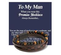 ROKZELT Bracelet Homme Idee Cadeau Homme Papa Grand Pere Mari Copain Couple Fêtes Saint Valentin Fete des Peres Anniversaire