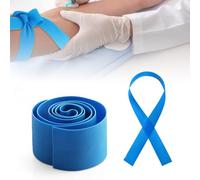 ROKZELT Garrot Infirmier, Garrot Tourniquet Militaire, Tourniquet pour Enfant Adulte - sans Latex, TPE, 13.78""de Long, Rouleau de 50 pièces, Bleu, Pansement compressif en latex