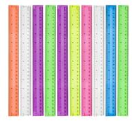 ROKZELT Lot de 10 Plastique Regle, Regle de Lecture 30cm, Fourniture Scolaire, Bande de Lecture Guidée Dyslexie Bande de Lectures de Surbrillance Colorée