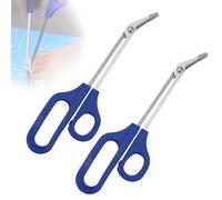 ROKZELT Lot de 2 Ciseaux Infirmière, Ciseaux Acier Inoxydable Gaze Ciseaux Bent EMT 8,2 Pouces pour Médecin ou Infirmière, Salle d'urgence ou Camp Extérieur (Bleu)