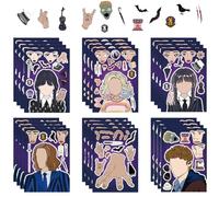 ROKZELT Lot de 24 Mercredi Autocollant, Anniversaire Mercredi, Decoration Anniversaire Mercredi, Autocollant Enfant, Goodies Anniversaire Enfant, pour Enfants Anniversaire Party Supplies