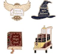 ROKZELT Lot De 4 Broches Amusantes pour Les fans de Harry, Pin's, Pin's rétro de Harry, Belle broche de Harry pour les enfants, Cadeau pour les fans de Harry, Cadeaux pour la rentrée des classes
