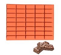 ROKZELT Moules en Silicone pour Barres à Céréales, Barres Energétiques Rectangulaires 40 Cavités Moule Anti-adhésif pour Barres de Céréales, Muffins, Chocolat, Pain au Fromage, Barre au Chocolat