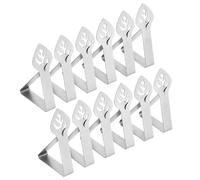 ROKZELT Pinces À Nappe Acier Inoxydable 12 Pièces, Attache Nappe Table Exterieur, Pince Nappe Plastique Transparente, Accroche Nappe De Table Épaisse, Pour Jardin, Restaurant, Famille