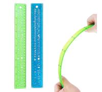 ROKZELT Regle 30 Cm, Regle Flexible Incassable, Double Decimetre Plastique Transparent Pour Ecole Bureau Maison