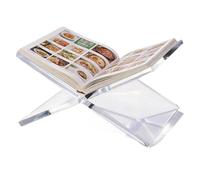 ROKZELT Support de Livre en Acrylique Transparent, Support de Livre Ouvert pour Afficher et Lire des Livres de Cuisine, Livres D'Art, Bibles, Magazines - Maison et Bureau