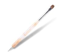 Rolabling Kolinsky Pinceau à ongles en gel 2 voies pour French Tip avec pointillés Outil de manucure Design Nail Art Outil Convient pour le dessin des ongles et le bricolage à la maison (taille 8)