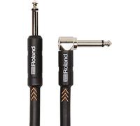 Roland Câble d’instrument gamme Black Connecteurs droit vers coudé en jack 1/4 de pouce, 6 m - RIC-B20A