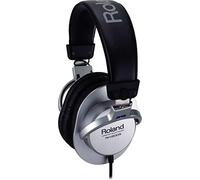 Roland Casque stéréo RH-200S – Son clair et précis, confortable pour studio – Argent, câble droit