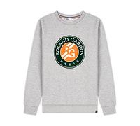 Roland Garros RSWM0521 GRX XL Sweat pour Homme Modèle Big Logo Gris Taille XL