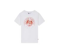 ROLAND GARROS - Tee-Shirt Big Logo Enfant - Garçon - 100% Coton - Blanc - Taille 4-5 Ans