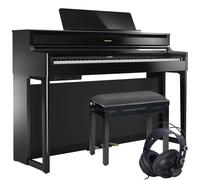 Roland HP-704 Paquet de Piano Numérique en Noir Brillant