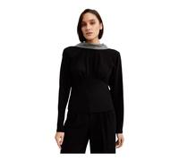 Roland Mouret - Longsleeve With Crease - Femme - Tops - Noir - Taille: 36 FR