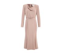 Roland Mouret - Robe Midi Beige en Crêpe de Satin - Femme - Robes - Beige - Taille: 36 FR