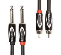 Roland RCC-3-2R28 - Câble audio bretelle - 2x RCA mâle / 2x jack 6,35mm - 1 m - Blindage haute densité